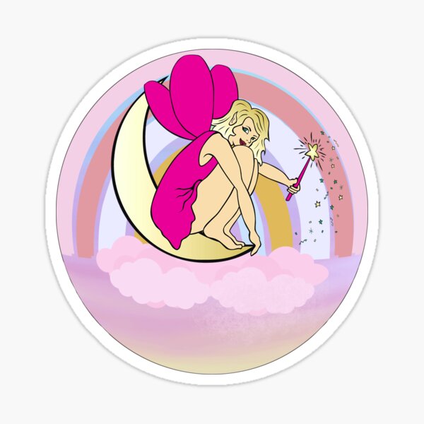 Item preview, The Winged Fairy On A Rainbow - Rainbowcore designed and sold by Eklectikos.