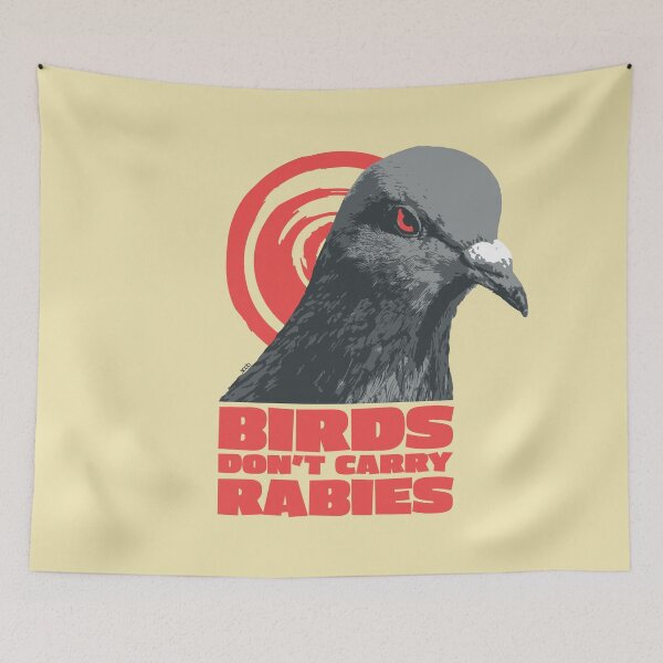 Item preview, Birds don't carry rabies designed and sold by Murder of Crows.