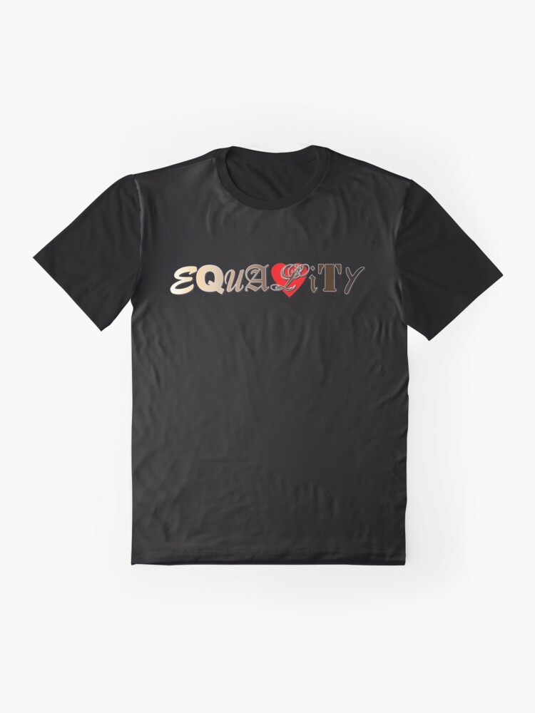 Alternate view of Equality on Black Graphic T-Shirt