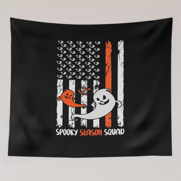 Artikelvorschau, Groovy Halloween Spooky Season Squad US Flag entworfen und verkauft von bitcam18.