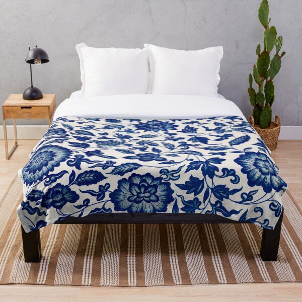 Item preview, floral azul designed and sold by Ecollections.