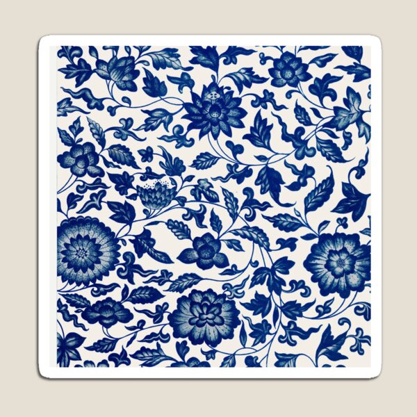 Artikelvorschau, Blaues Blumenmuster entworfen und verkauft von Ecollections.