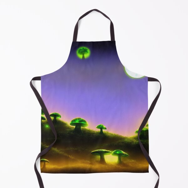Item preview, Alien mushrooms landscape with a shroom-moon designed and sold by BrachiaST.