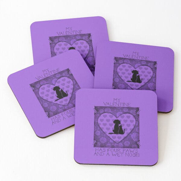 Item preview, My Valentine Has Four Paws…! (Purple on Purple) designed and sold by PawsitiveMum.