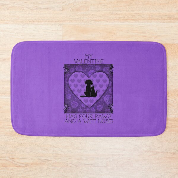 Item preview, My Valentine Has Four Paws…! (Purple on Purple) designed and sold by PawsitiveMum.