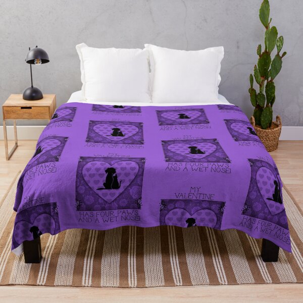 Item preview, My Valentine Has Four Paws…! (Purple on Purple) designed and sold by PawsitiveMum.
