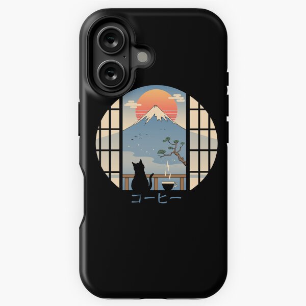 Item preview, Coffee Cat in Mt. Fuji designed and sold by vincenttrinidad.