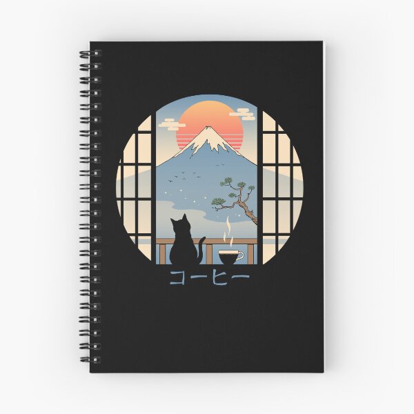 Item preview, Coffee Cat in Mt. Fuji designed and sold by vincenttrinidad.