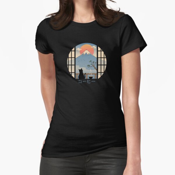 Item preview, Coffee Cat in Mt. Fuji designed and sold by vincenttrinidad.