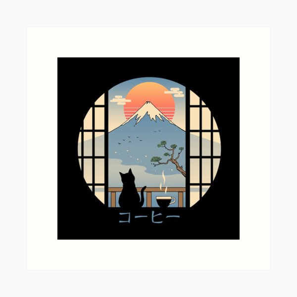Item preview, Kaffeekatze im Mt. Fuji designed and sold by vincenttrinidad.