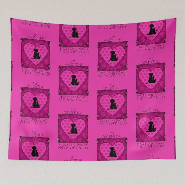 Item preview, My Valentine Has Four Paws…! (Pink on Pink) designed and sold by PawsitiveMum.