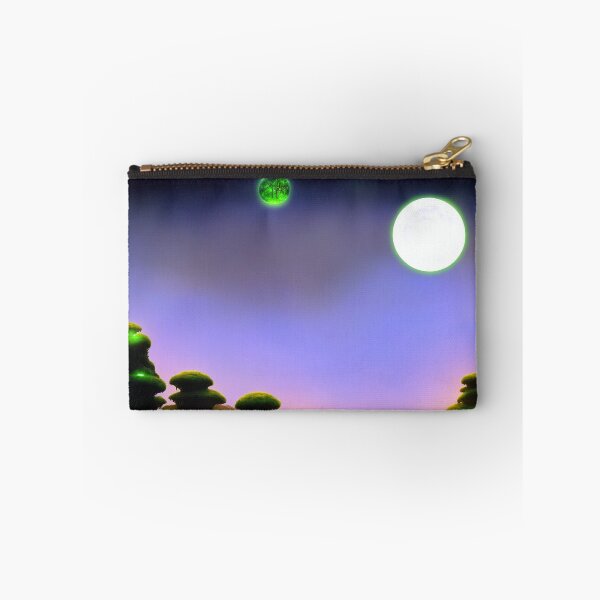 Item preview, Alien planet landscape with glowing orbs and portals to other worlds designed and sold by BrachiaST.