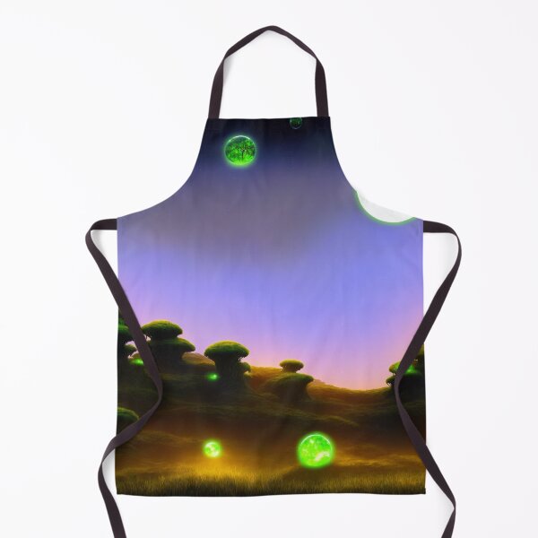 Item preview, Alien planet landscape with glowing orbs and portals to other worlds designed and sold by BrachiaST.