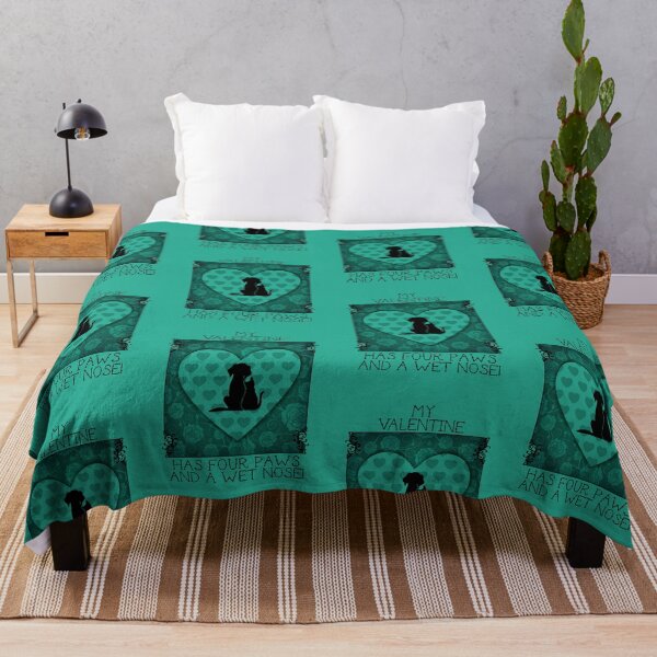 Item preview, My Valentine Has Four Paws…! (Teal on Teal) designed and sold by PawsitiveMum.