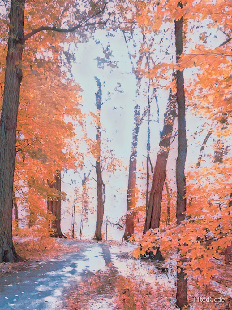 Thumbnail 5 of 5, iPhone Case, The Path To Fall designed and sold by TiltedCode.
