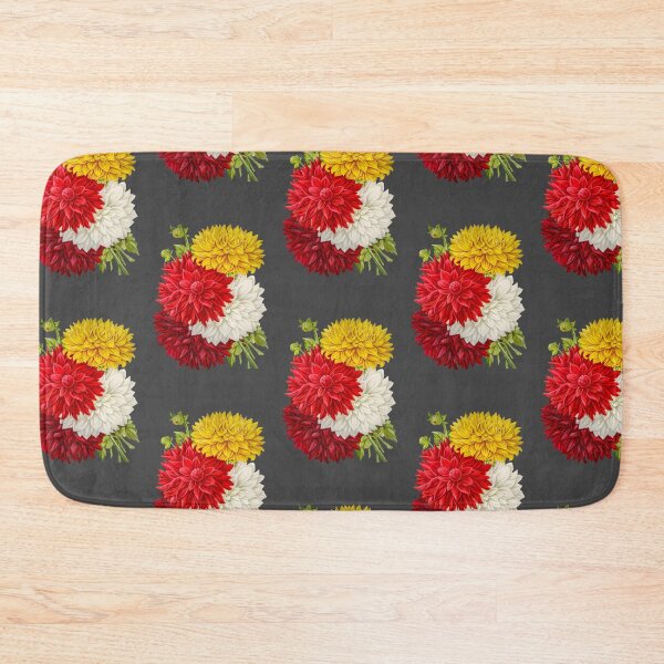 Item preview, The Dahlia Flower In Magenta, Red, White And Yellow. A Dahlia Bouquet designed and sold by Eklectikos.