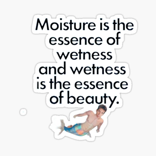 "moisture is the essence of wetness and wetness is the essence of