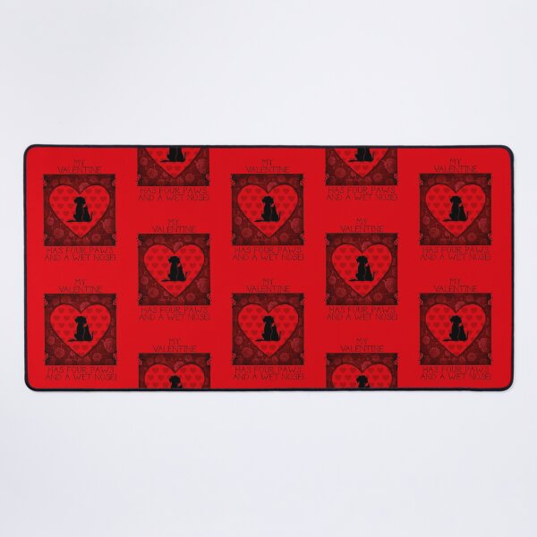 Item preview, My Valentine Has Four Paws…! (Red on Red) designed and sold by PawsitiveMum.