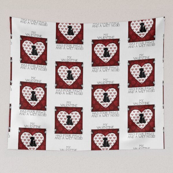 Item preview, My Valentine Has Four Paws…! (on Red) designed and sold by PawsitiveMum.