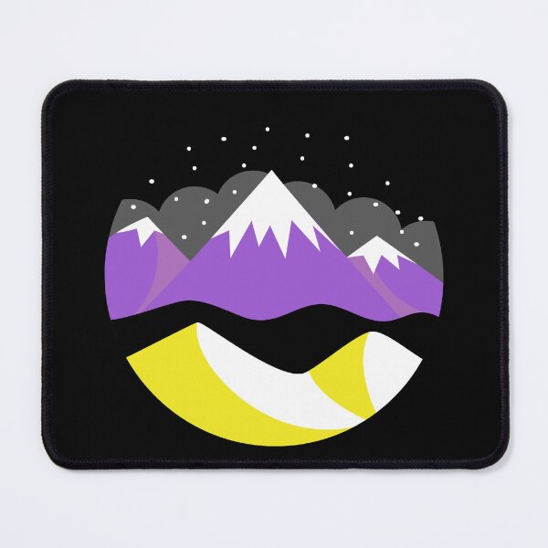 Item preview, Mountains and Stars Non Binary Flag. Nonbinary Pride designed and sold by Subtle Pride Shop.