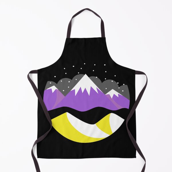 Item preview, Mountains and Stars Non Binary Flag. Nonbinary Pride designed and sold by Subtle Pride Shop.