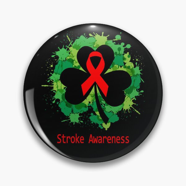 Item preview, Stroke Awareness Clover Ribbon Happy Patricks Day Support Stroke Warrior Gifts designed and sold by Tammyilaria.