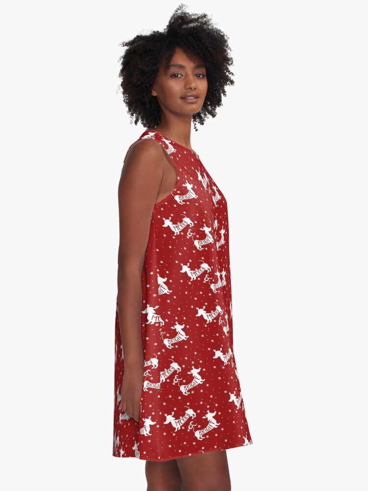 Alternate view of Merry & Bright Christmas A-Line Dress