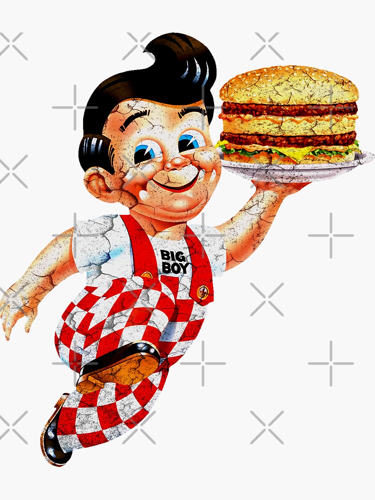 "Bob's Big Boy Distressed" Sticker for Sale by soppakbayu Redbubble