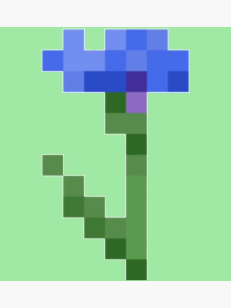 "Minecraft Cornflower" Poster for Sale by BridieRitchi Redbubble