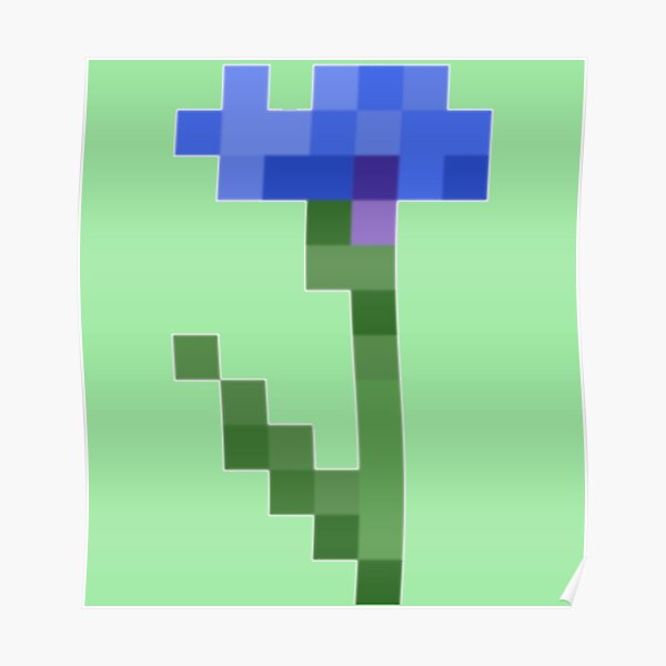 "Minecraft Cornflower" Poster for Sale by BridieRitchi Redbubble