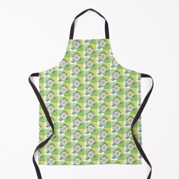 Item preview, Chamomile White Daisy Tea checkered pattern in yellow and green designed and sold by Stephanie J Lewis.