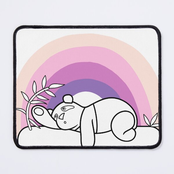 Item preview, Panda Relaxing Looking Pandastic Funny with Rainbow Baby Panda Pun designed and sold by blackpanpan.