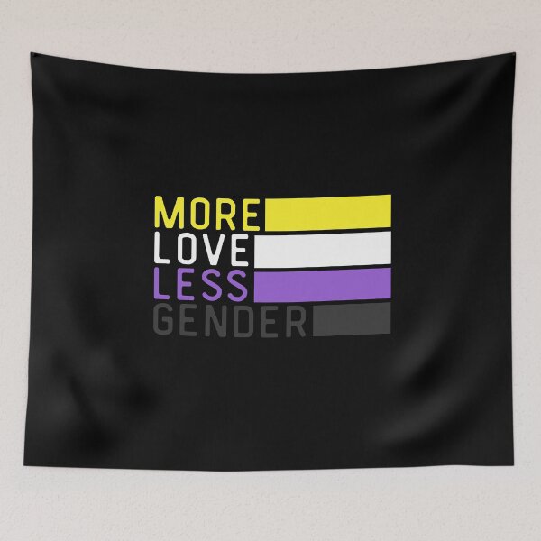 Item preview, More Love Less Gender Non Binary. Nonbinary Pride designed and sold by Subtle Pride Shop.