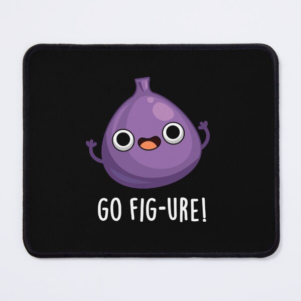 Item preview, Go Fig-ure Fig Funny Fruits Puns (Dark BG) designed and sold by punnybone.