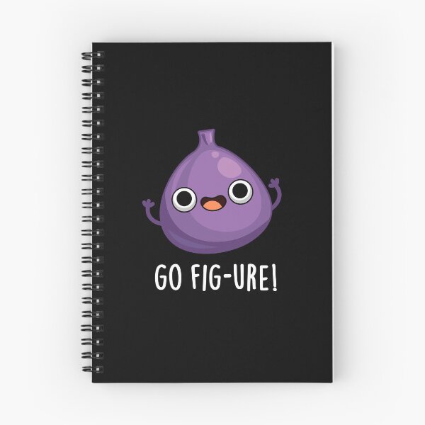 Item preview, Go Fig-ure Fig Funny Fruits Puns (Dark BG) designed and sold by punnybone.