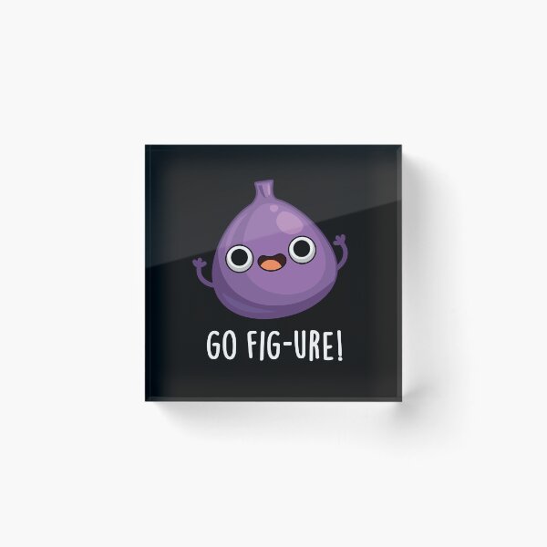 Item preview, Go Fig-ure Fig Funny Fruits Puns (Dark BG) designed and sold by punnybone.
