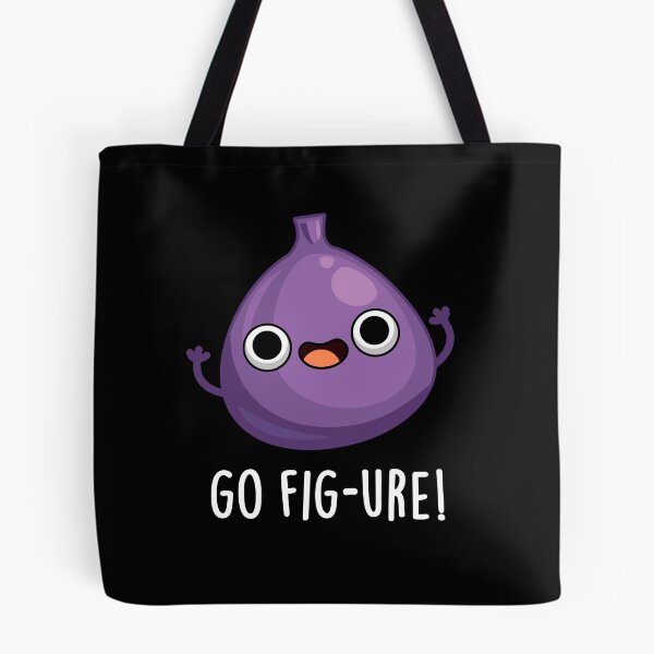 Item preview, Go Fig-ure Fig Funny Fruits Puns (Dark BG) designed and sold by punnybone.