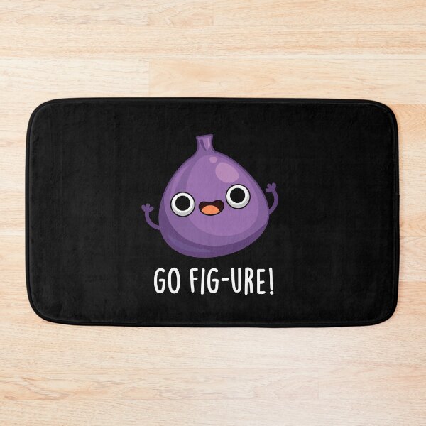 Item preview, Go Fig-ure Fig Funny Fruits Puns (Dark BG) designed and sold by punnybone.