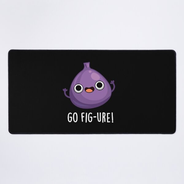 Item preview, Go Fig-ure Fig Funny Fruits Puns (Dark BG) designed and sold by punnybone.