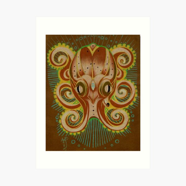 octopus totem art Art Print