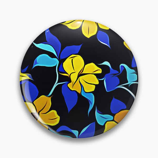 Item preview, Vivid yellow flowers with blue leaves designed and sold by FGCART.
