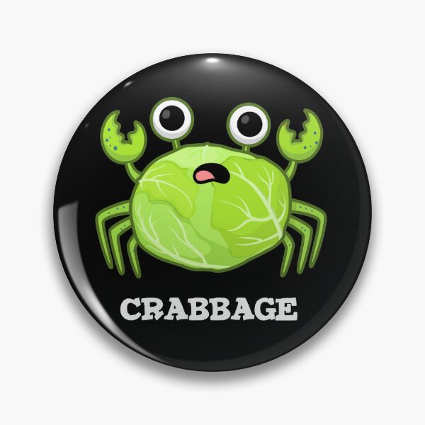 Item preview, Crabbage Funny Cabbage Crab Puns (Dark BG) designed and sold by punnybone.