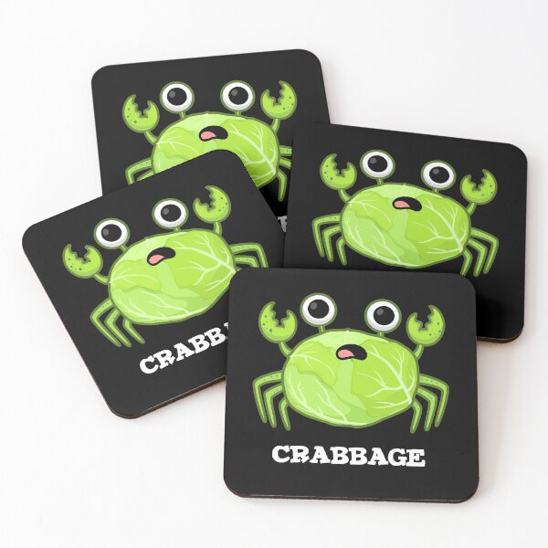 Item preview, Crabbage Funny Cabbage Crab Puns (Dark BG) designed and sold by punnybone.