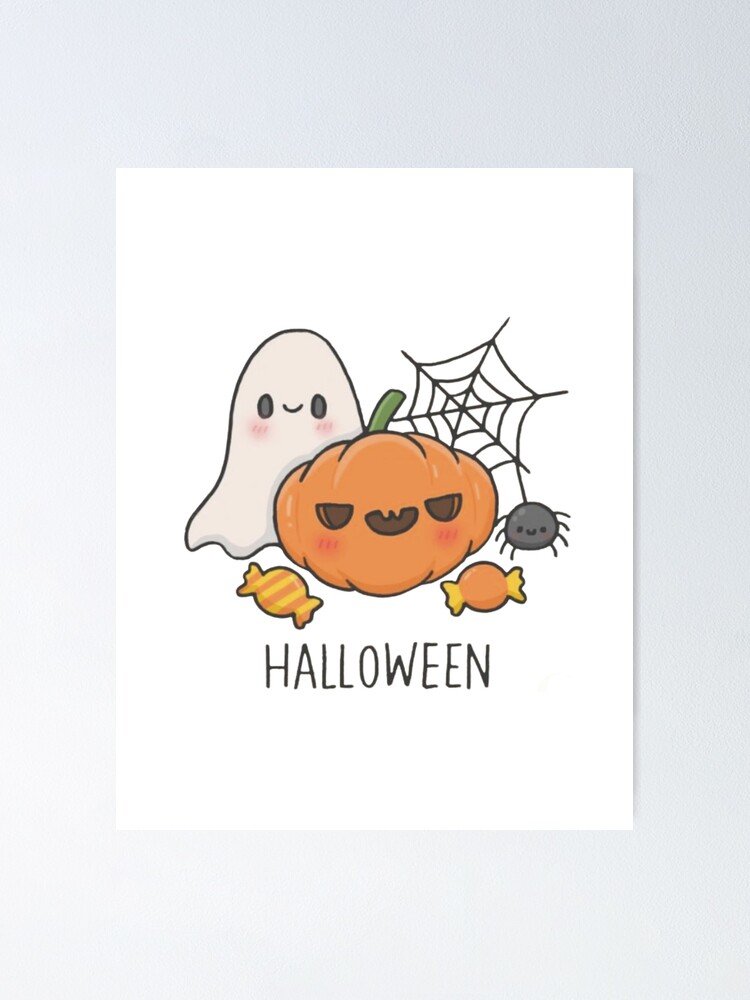 Cute Happy Halloween Friends Poster