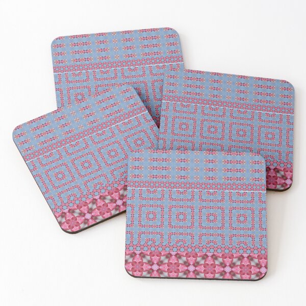 Item preview, Pink and Blue Squares and Crosses Boho designed and sold by Bright76.
