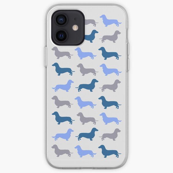 Cool Blue - Dachshund Pattern iPhone Soft Case