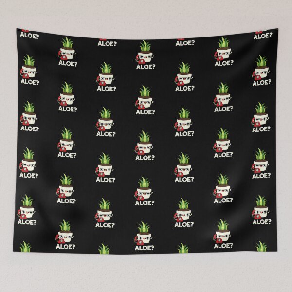 Item preview, Aloe Funny Aloe Vera Plant Puns (Dark BG) designed and sold by punnybone.