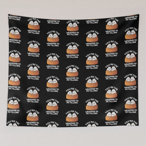 Item preview, You're The Wrapper To My Filling Funny Dimsum Puns (Dark BG) designed and sold by punnybone.