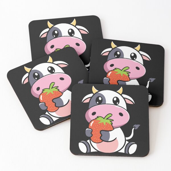 Item preview, strawberry cow kawaii cute designed and sold by hieuvustore.