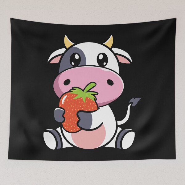 Item preview, strawberry cow kawaii cute designed and sold by hieuvustore.